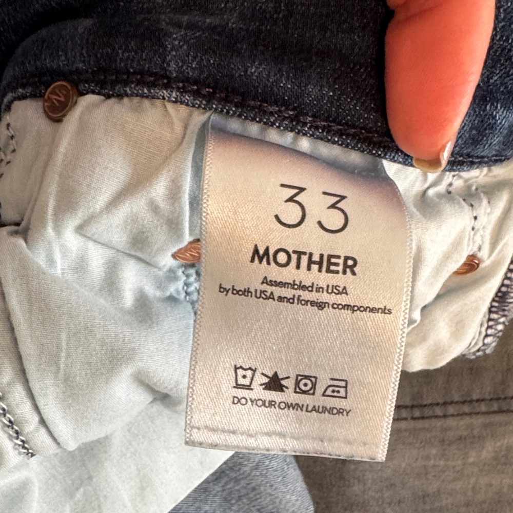 MOTHER Weekender Dark Blue Flare Jeans Size 33 - Picture 5 of 11